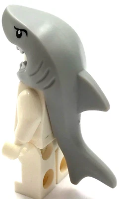 Lego New Light Bluish Gray Minifigure Headgear Mask Shark Head Tail and Fin Part - Image 1 of 2