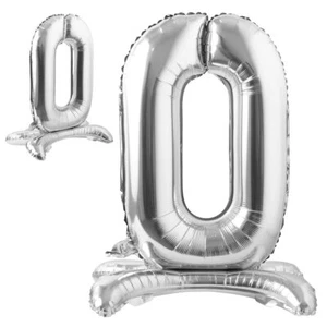 32 inch Standing Letter Balloons Silver Alphabet Number Balloons Foil Mylar P... - Picture 1 of 4