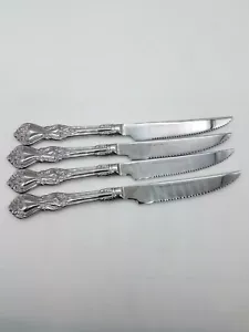 Reed & Barton Marlborough Stainless Heritage Mint Serrated Steak Knives Vintage - Picture 1 of 12