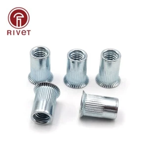 Big Countersunk Head Rivet Threaded M3 M4 M5 M6 M8 Plated Insert Vertical Lines - Picture 1 of 12