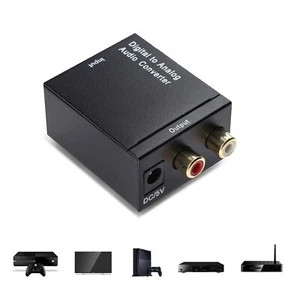 D02C Digital Zu Analog Audio Konverter Wandler Optisch Toslink Koaxial Auf RCA - Bild 1 von 15