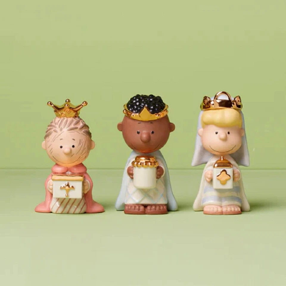 Lenox Collectibles The Peanuts CHRISTMAS PAGEANT - Three Kings - N/O