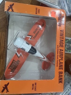 1929 TRAVEL AIR VINTAGE AIRPLANE BANK Ltd 1st Ed TRUST WORTHY 1992 - Image 1 of 3