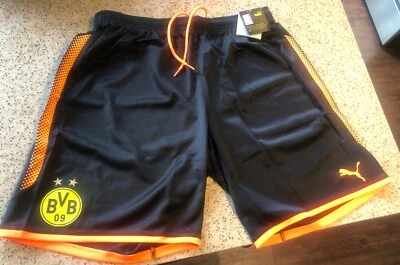 Pantalones Cortos de Fútbol Borussia Dortmund BVB 17/18 GK Puma Drycell XL NUEVOS CON ETIQUETAS Foto 1 de 4