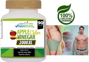 Detox & Cleanse w/ Apple Cider Vinegar Detox, Weight Loss Aid organic apple - Picture 1 of 4