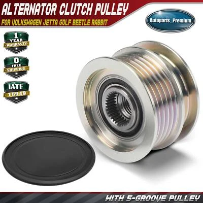 Alternator Clutch Pulley for Volkswagen Jetta Golf Beetle Rabbit 5 Grooves CW - Image 1 of 4