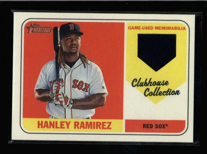 HANLEY RAMIREZ 2018 TOPPS HERITAGE CLUBHOUSE COLLECTION USED WORN JERSEY AN4327 - Image 1 of 1