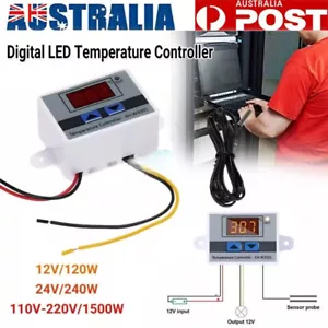 Digital Temperature Controller Thermostat Temp Control Switch 12V/24V/110-220V - Picture 1 of 11