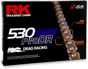 RK 530 Pro Street Motorcycle Drag Racing Chain 120 Links Natural 530PRODR-120 - Picture 1 of 1