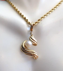 14k  pearl pendant enhancer - Picture 1 of 9