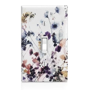 Lower Watercolor Floral Light Switchplate Home Decor, Bedroom Decor, Knobs - Picture 1 of 12