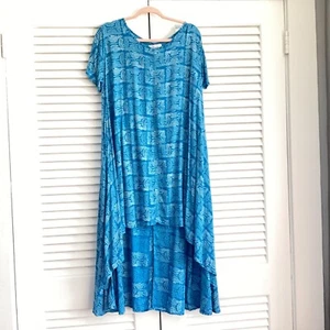 Tiny Elephant Lagenlook Dress Woman Flowy one size fits all beachy Whimisgoth - Picture 1 of 14