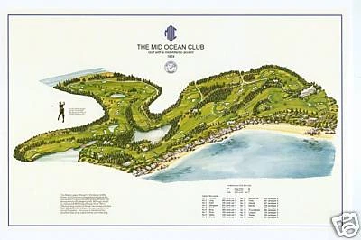 Mid Ocean Club - 1926 - C.B. MacDonald - un mapa vintage del campo de golf Foto 1 de 4