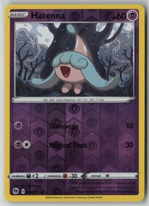 Tarjeta holográfica inversa Hatenna 018/073 Pokemon Champion's Path casi nueva (NM) 1 - Imagen 1 de 2