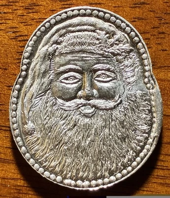 Golden State Mint Santa Claus Head, Merry Christmas .999 1 Oz Silver Round - Image 1 of 2