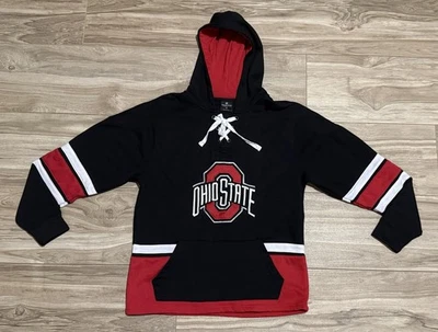 Talla M - Ohio State Buckeyes Hockey Lacer Sudadera con Capucha Jersey Sudadera Negra  Foto 1 de 4