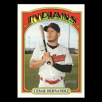 Cesar Hernandez #270 2021 Topps Heritage Cleveland Indians Baseball Card MLB - Image 1 of 3