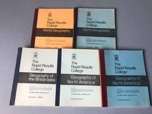 5 x 1970s Rapid Results College Vintage Geography Books - Imagen 1 de 4