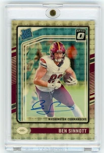 2024 Donruss Optic BEN SINNOTT Rated Rookie Gold Vinyl Auto 1/1 - Commanders - Bild 1 von 2