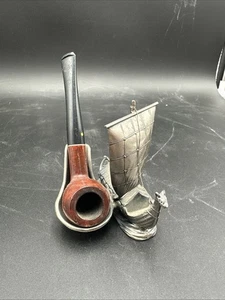 Pipa para fumar brezo importada WILLARD de colección con soporte vikingo Japón.  Bonito - Imagen 1 de 7