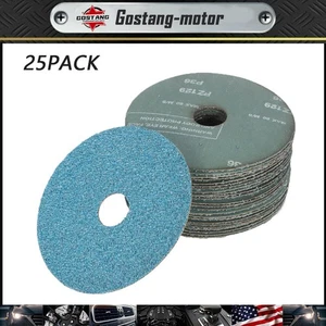 25 Pcs 4.5” x 7/8” Zirconia Resin Fiber Sanding and Grinding Discs,36 Grit - Picture 1 of 7