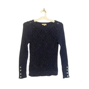 ModCloth - Women's Pearl Button Knit Sweater Speckled Purple Size Small - Picture 1 of 6