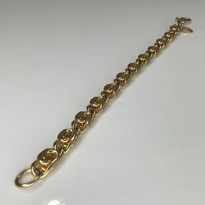 Signed Erwin Pearl Gold Toned Fancy Link Bracelet 7” - Image 1 of 4