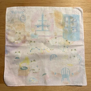 Sanrio Mellotune Handkerchief Showa Retro 1980s Used From Japan - Picture 1 of 2