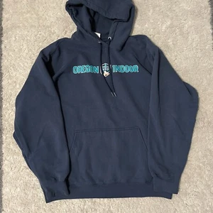 Sudadera con capucha azul de fútbol sala Oregon etiqueta de puerto y empresa grande 27x22 - Imagen 1 de 5