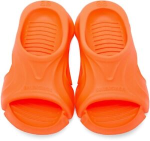 Balenciaga Orange Mold Slide Sandals US 5 EU 35 Org $350