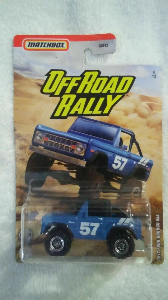 2021 Matchbox Walmart off Road Rally Series 1972 Ford Bronco 4x4 Blue