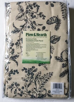 Плуг и очаг изолированный одиночный занавес панели черный и белый, 72 «x 42» - новый! - Изображение 1 из 2