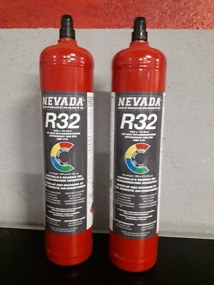 2x BOUTEILLE GAZ RÉFRIGÉRANT R32- 2000 ml (Poids net 1560 g) RECHARGEABLE - Photo 1/2