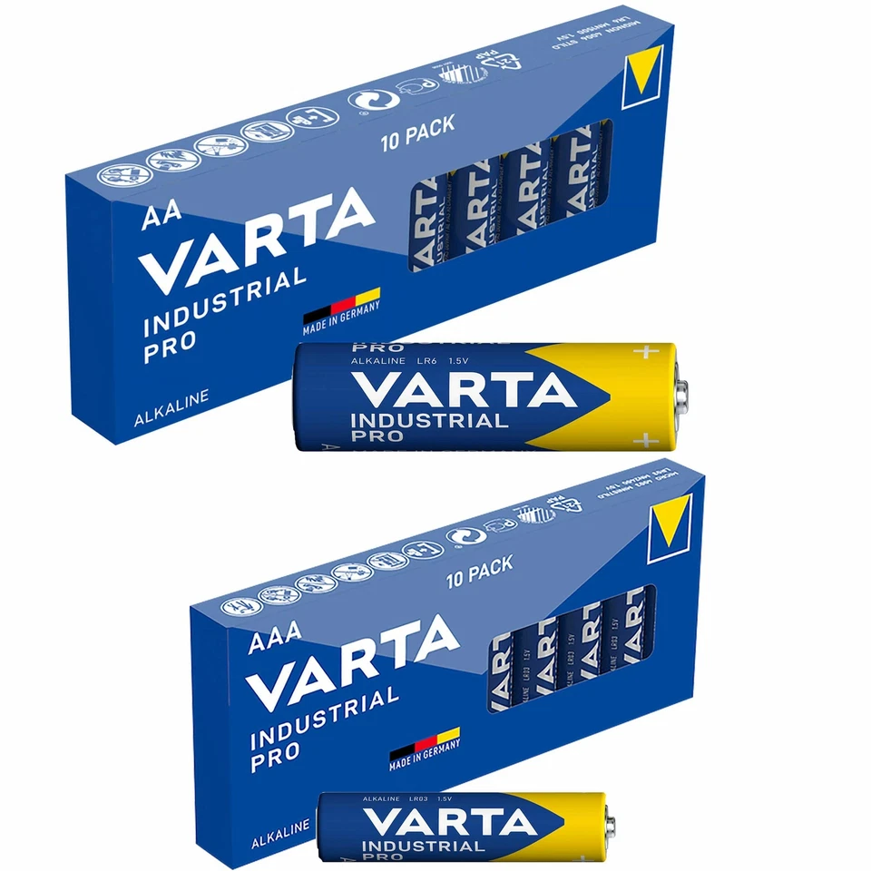 VARTA Industrial PRO Batterien Mignon AA LR06 I Micro AAA LR03 Alkaline 1,5V  - Bild 1 von 1