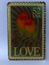 Love Series: Love Birds #2537 1991 52c Stamp Pin Pinback NEW