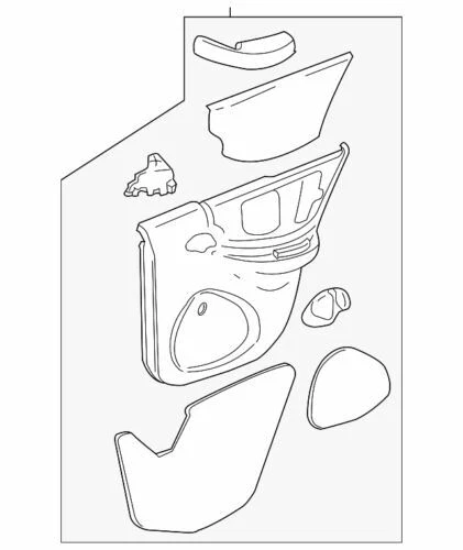 Genuine GM 2000-2002 Pontiac Sunfire Door Interior Trim Panel Right 22610894 - Image 1 of 2