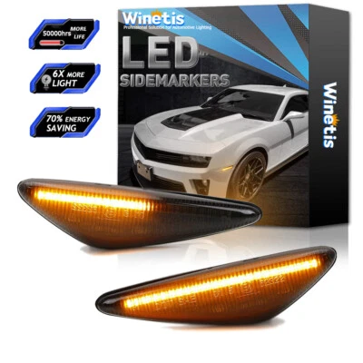 For Mazda MX-5, RX-8 Smoked Lens Sequential Amber LED Front Side Marker Lights - Imagem 1 de 4