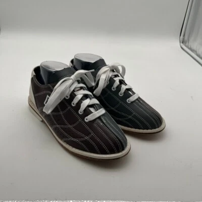 Zapatos de alquiler de bolos Brunswick marrón y gris con cordones para mujer 8,5 hombres 7 NUEVO Foto 1 de 4