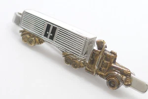 Krawattenklammer 925 Sterling SILBER silver Krawattenspange LKW vergoldet - Bild 1 von 7