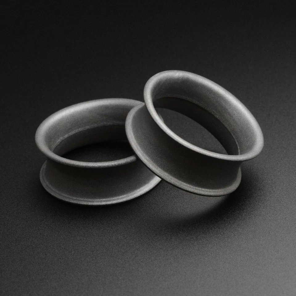 Silicona Oreja Carne Túnel Gunmetal Gris Metálico Silicona sin Rosca Túnel - Imagen 1 de 2