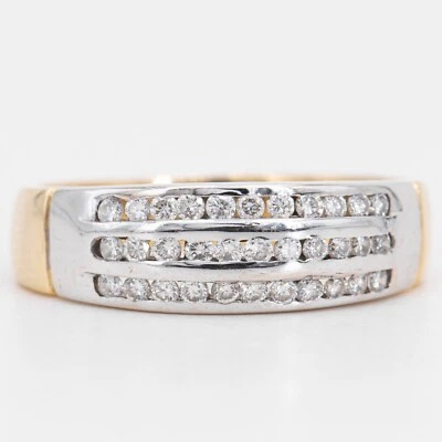 Gr. 60 - Eleganter Brillant 0,33 ct. Diamant Damen Ring Gold 750/18K Bicolor - Bild 1 von 4