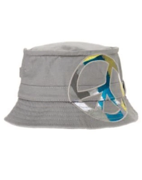 GYMBOREE SWIM SHOP 灰色和平桶帽 0 12 24 2T 3T 4T 5T 全新带标签-OT — 第 1/1 张图片