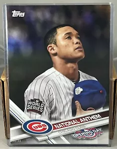 2017 TOPPS OPENING DAY NATIONAL ANTHEM 5x7 #NA-1 ADDISON RUSSELL CUBS 41/49 - Picture 1 of 2