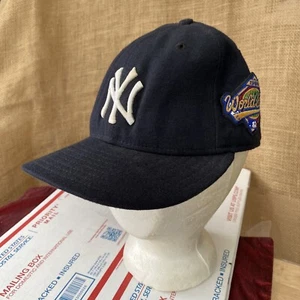 Vintage 1996 New York Yankees World Series New Era Fitted Cap Sz 7 1/4 100% Wool - Picture 1 of 14