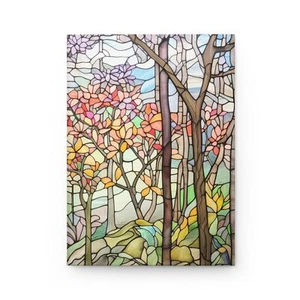 Stained Glass Spring Forest Hardcover Journal - Picture 1 of 4