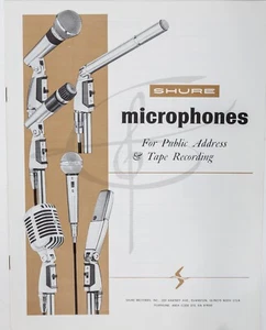 Vintage Shure Mikrofone Katalog - 1967 perfekte Mikrofonständer Schalter Verkauf Öffentlichkeit - Bild 1 von 5