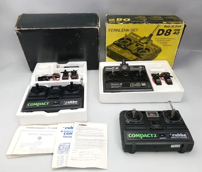 Graupner Sender D 8 SSM Fernsteuerung, Compact 2, OVP,  Compact , 3x Sammlung  - Bild 1 von 4