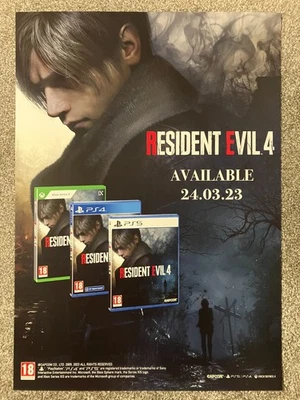 Official Resident Evil 4 2023 Promotional Poster For PS4 42cm x 59cm  - Image 1 of 2