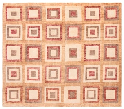 Hand Knotted Area Rug 8'0" x 7'0" Traditional Oriental Wool Carpet - Image 1 of 4