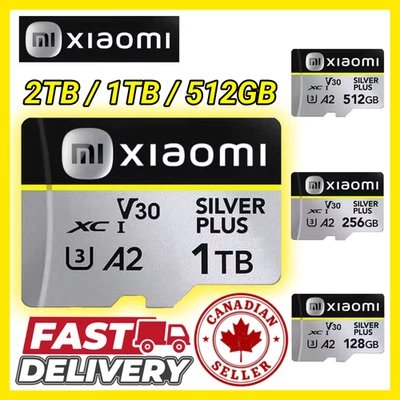 SD Card 2TB 1TB 512GB 256GB 128GB Micro TF Memory Card Class10 A2 V30 High Speed - Image 1 of 4